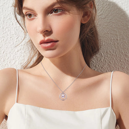 Collar De Perlas Colgante De Plata Esterlina 925 Collares Regalo De Cumpleaños Navidad Joyería Para Mujer Mamá Hija Sobrina