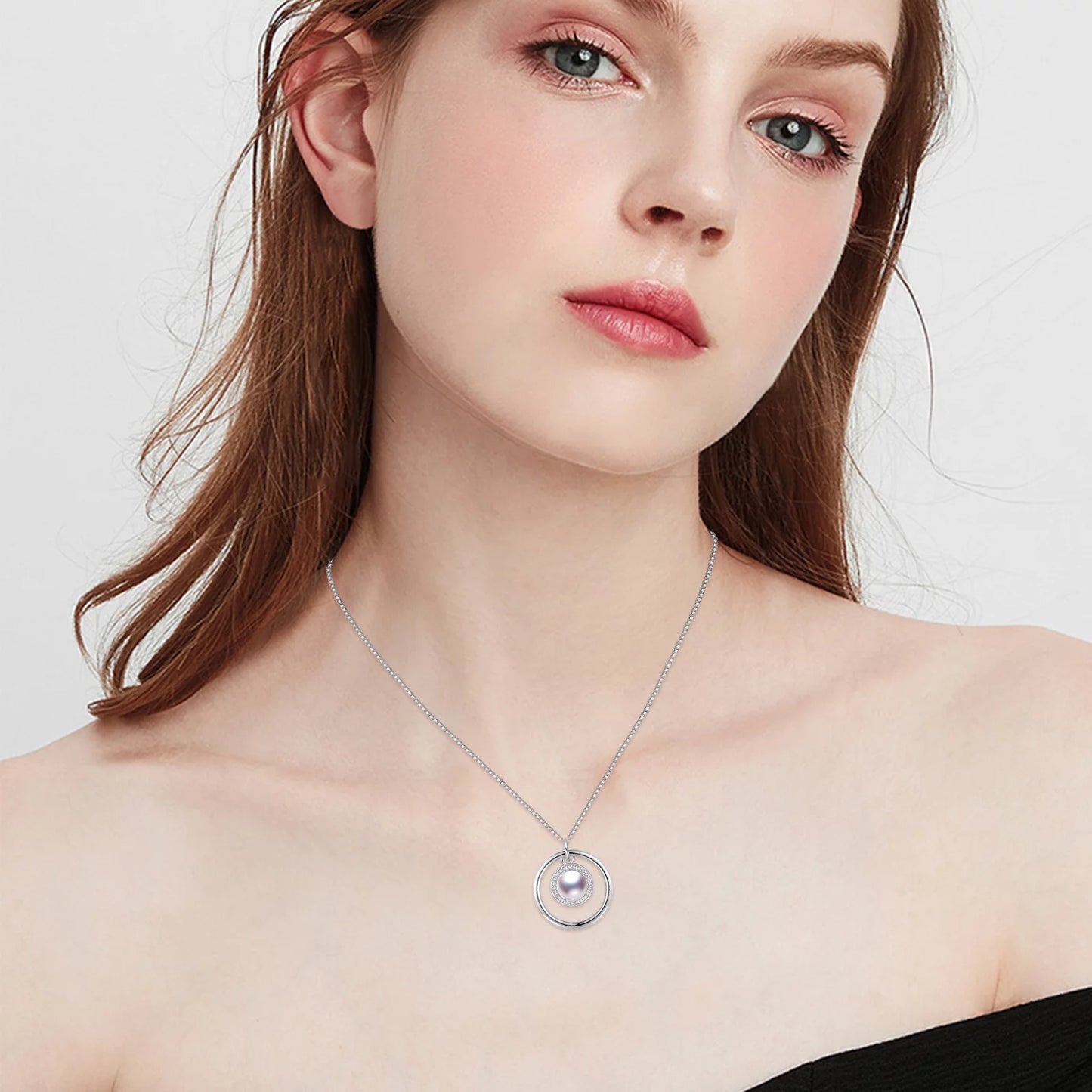 Collar De Perlas Colgante De Plata Esterlina 925 Collares Regalo De Cumpleaños Navidad Joyería Para Mujer Mamá Hija Sobrina