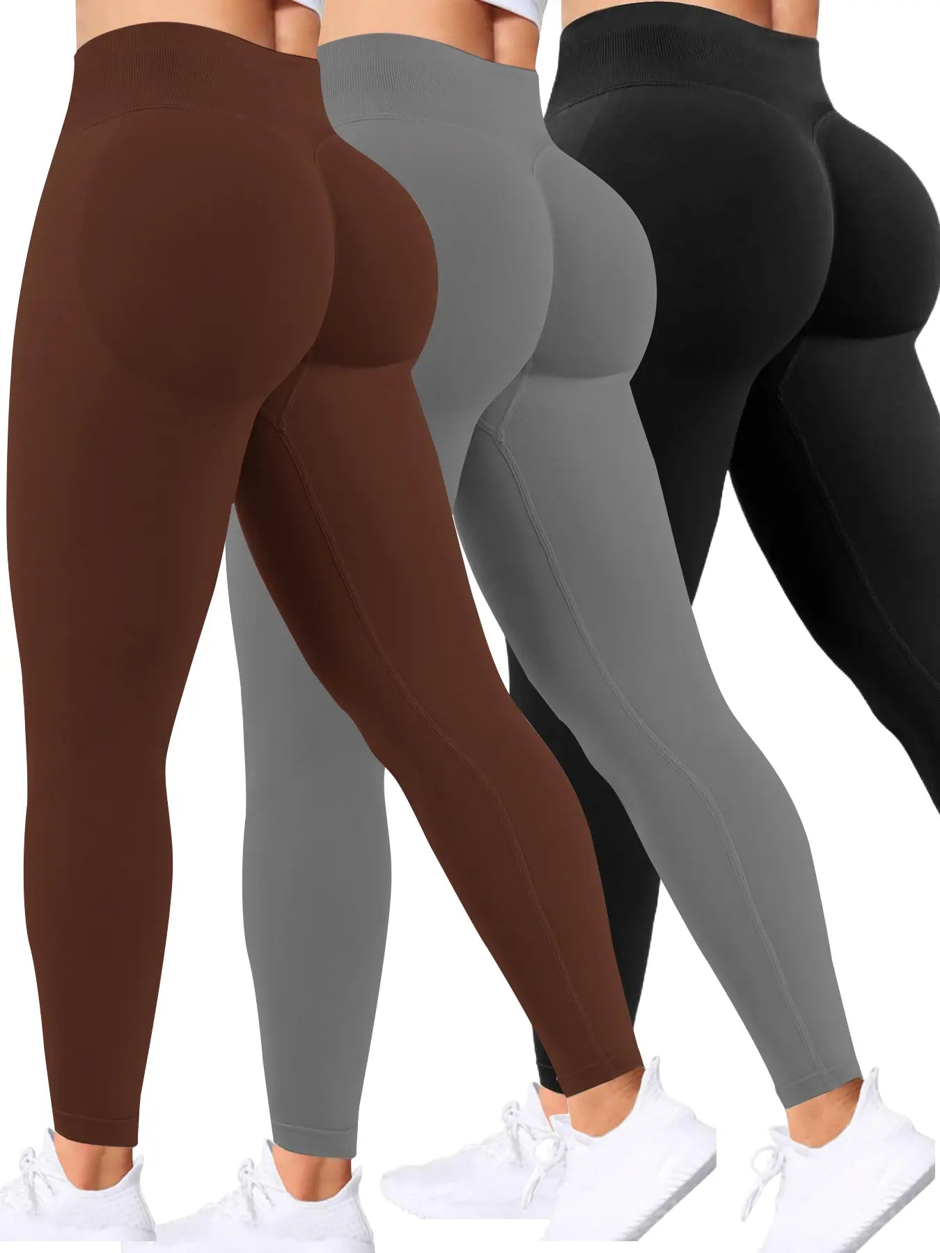 Workout Gym Leggings for Women, Seamless Sculpt Leggings, Seamless Compression Tummy Control Leggings, Mid Rise Yoga Pants, Hidden Scrunch, Butt Lifting Gym Yoga Pants