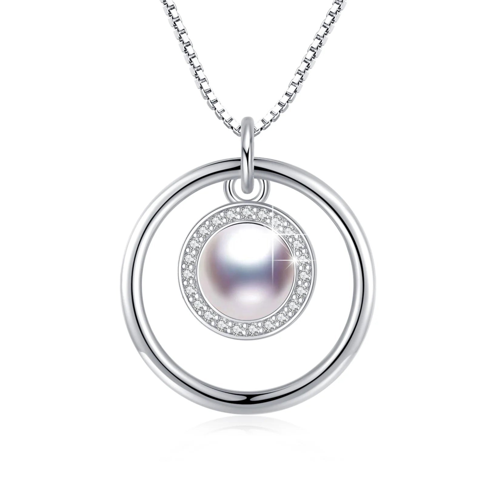 Collar De Perlas Colgante De Plata Esterlina 925 Collares Regalo De Cumpleaños Navidad Joyería Para Mujer Mamá Hija Sobrina