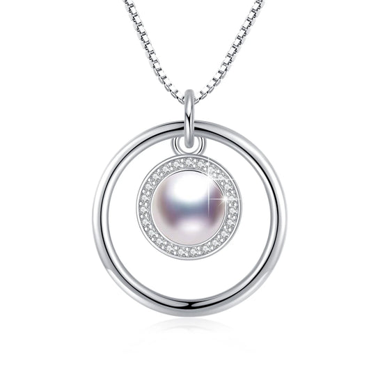 Collar De Perlas Colgante De Plata Esterlina 925 Collares Regalo De Cumpleaños Navidad Joyería Para Mujer Mamá Hija Sobrina