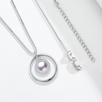 Collar De Perlas Colgante De Plata Esterlina 925 Collares Regalo De Cumpleaños Navidad Joyería Para Mujer Mamá Hija Sobrina