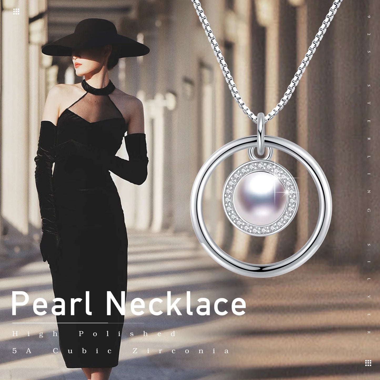 Collar De Perlas Colgante De Plata Esterlina 925 Collares Regalo De Cumpleaños Navidad Joyería Para Mujer Mamá Hija Sobrina