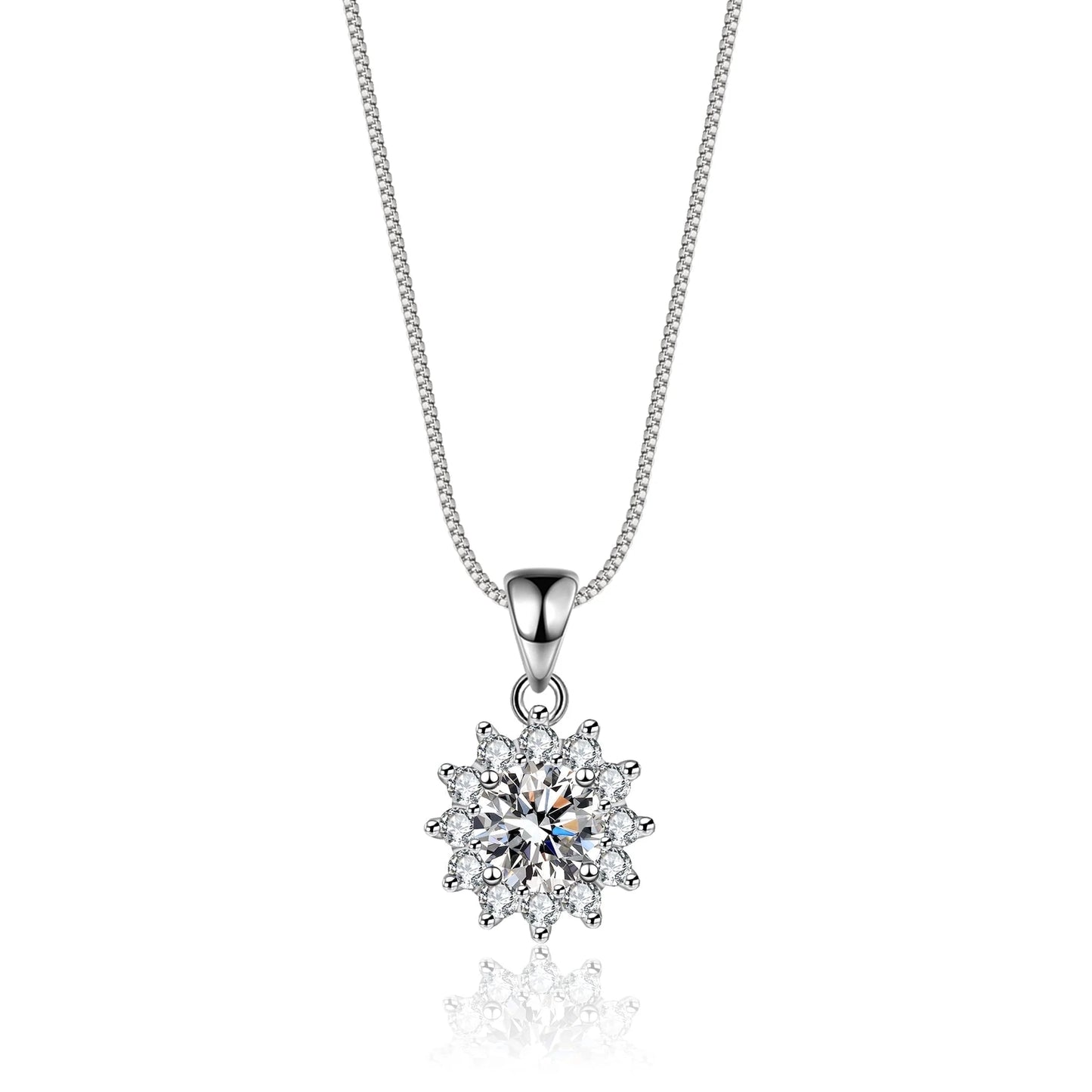 Collares Con Colgante De Moissanita De 1 Quilate Para Mujer, Collar De Plata Esterlina 925 Con Diamante, Chapado En 18K, Joyería Delicada, Detalles Del Producto