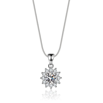 Collares Con Colgante De Moissanita De 1 Quilate Para Mujer, Collar De Plata Esterlina 925 Con Diamante, Chapado En 18K, Joyería Delicada, Detalles Del Producto