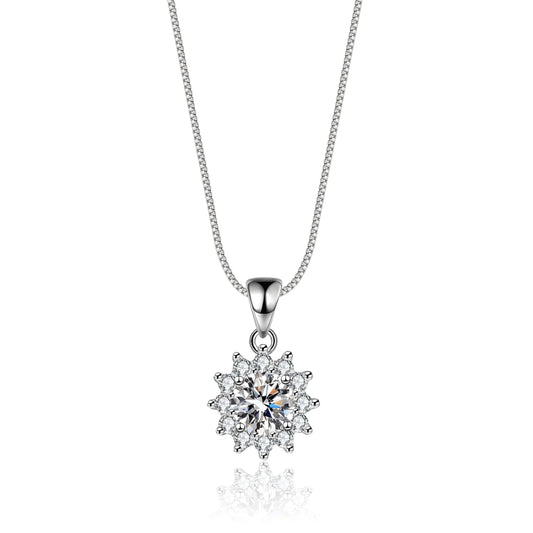 Collares Con Colgante De Moissanita De 1 Quilate Para Mujer, Collar De Plata Esterlina 925 Con Diamante, Chapado En 18K, Joyería Delicada, Detalles Del Producto
