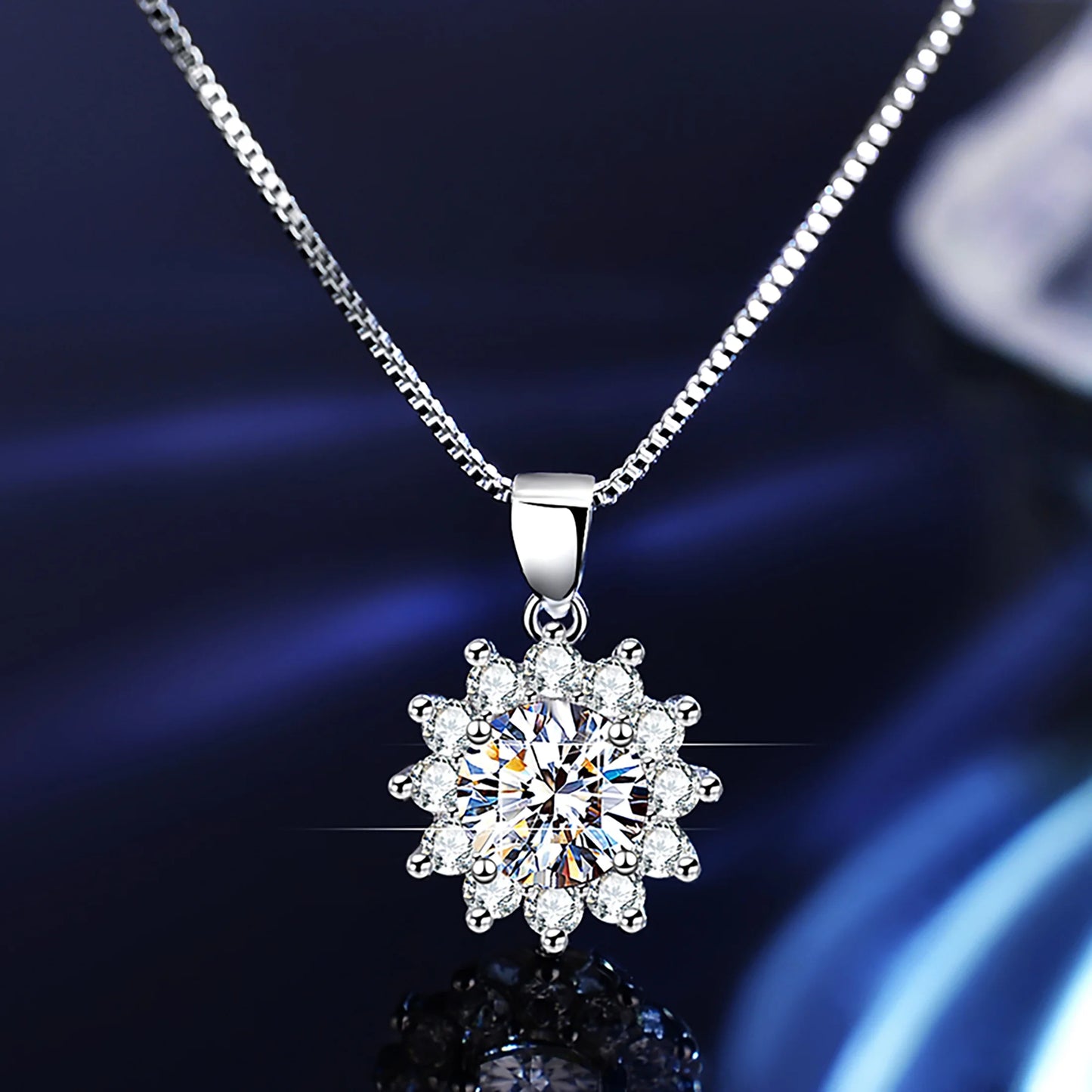 Collares Con Colgante De Moissanita De 1 Quilate Para Mujer, Collar De Plata Esterlina 925 Con Diamante, Chapado En 18K, Joyería Delicada, Detalles Del Producto